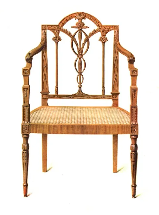 Framed Print : Satinwood Chair, 1908 Creator: Shirley Slocombe Framed Print : Satinwood Chair, 1908 Creator: Shirley Slocombe