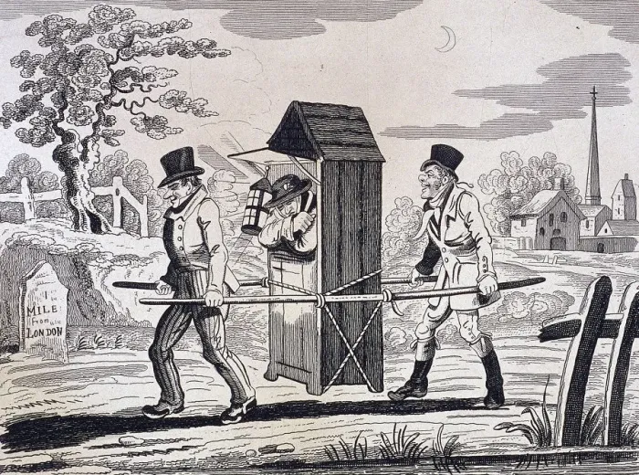 Framed Print : Satire on night watchmen, London, 1825 Framed Print : Satire on night watchmen, London, 1825