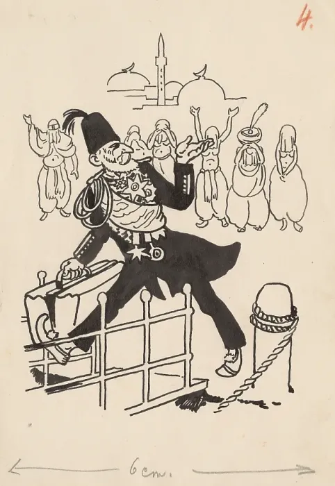 Framed Print : Satirical Drawing IV. around 1940. Creator: Andrej Kovacik Framed Print : Satirical Drawing IV. around 1940. Creator: Andrej Kovacik