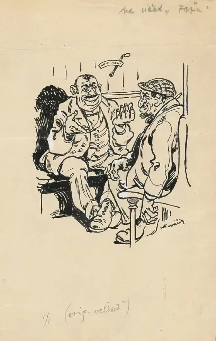 Framed Print : Satirical Drawing for a Magazine II. 1901 / 2000. Creator: Andrej Kovacik Framed Print : Satirical Drawing for a Magazine II. 1901 / 2000. Creator: Andrej Kovacik