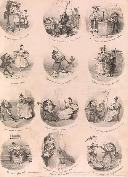 Twelve Satirical Vignettes (Le Charivari, December 10, 1832), December 1, 1832