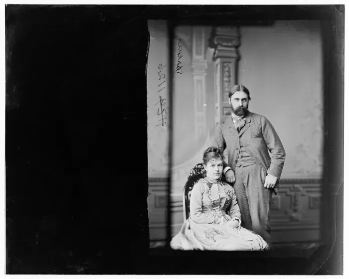 Framed Print : Satoris, Mr. & Mrs. (Nellie Grant), between 1865 and 1880. Creator: Unknown Framed Print : Satoris, Mr. & Mrs. (Nellie Grant), between 1865 and 1880. Creator: Unknown