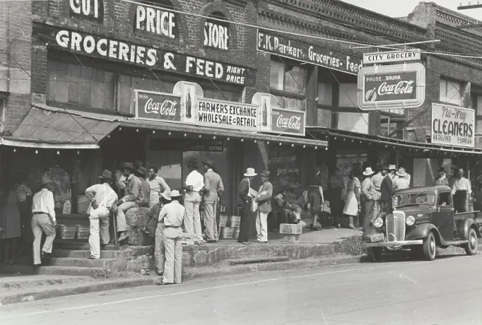 Framed Print : Saturday afternoon- San Augustine, Texas, 1939. Creator: Russell Lee Framed Print : Saturday afternoon- San Augustine, Texas, 1939. Creator: Russell Lee
