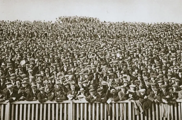 Framed Print : Saturday football crowd, 20th century Framed Print : Saturday football crowd, 20th century