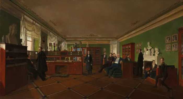 Framed Print : Saturday meeting by Vasily Zhukovsky Framed Print : Saturday meeting by Vasily Zhukovsky