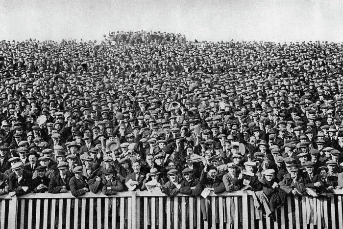 Framed Print : A Saturday winter football crowd, London, 1926-1927 Framed Print : A Saturday winter football crowd, London, 1926-1927