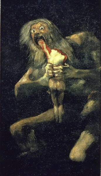 Saturn devouring one of his children by Francisco de Goya