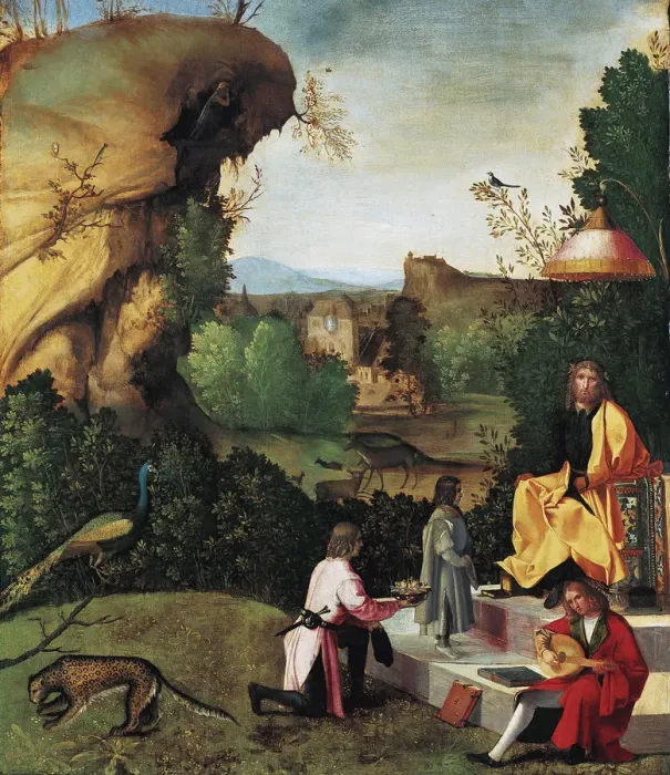 Framed Print : Saturn Exiled, Late 15th cen. Artist: Giorgione (1476-1510) Framed Print : Saturn Exiled, Late 15th cen. Artist: Giorgione (1476-1510)