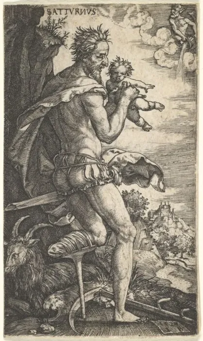 Framed Print : Saturn from The Gods Who Preside Over the Planets, 1525. Creator: Master I. B Framed Print : Saturn from The Gods Who Preside Over the Planets, 1525. Creator: Master I. B