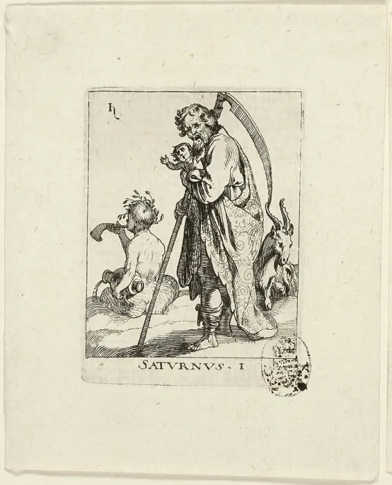 Framed Print : Saturnus, plate one from Der VII Planeten, n.d. Creator: Conrad Meyer Framed Print : Saturnus, plate one from Der VII Planeten, n.d. Creator: Conrad Meyer