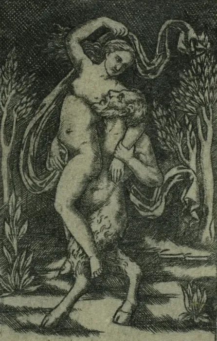Framed Print : Satyr Carrying a Nymph, 1490 / 1500. Creator: Unknown Framed Print : Satyr Carrying a Nymph, 1490 / 1500. Creator: Unknown