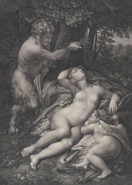 A satyr discovering the sleeping Venus, with Cupid lying at her side, 1801
