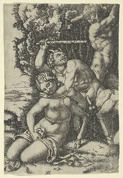A satyr fighting for a nymph, ca. 1510-40. Creator: Anon