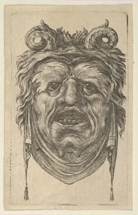 Framed Print : Satyr Mask with Curled Horns, Leafy Eyebrows and a Cloth Hanging Beneath the Chin, ca Framed Print : Satyr Mask with Curled Horns, Leafy Eyebrows and a Cloth Hanging Beneath the Chin, ca