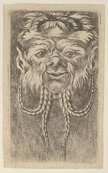 Satyr Mask with Overlapping Horns and Four Braided Strands of Beard, from Divers Ma