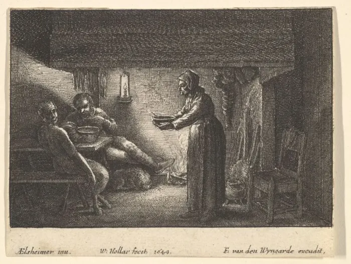 Framed Print : The satyr and the peasant, 1644. Creator: F van den Wyngarde Framed Print : The satyr and the peasant, 1644. Creator: F van den Wyngarde