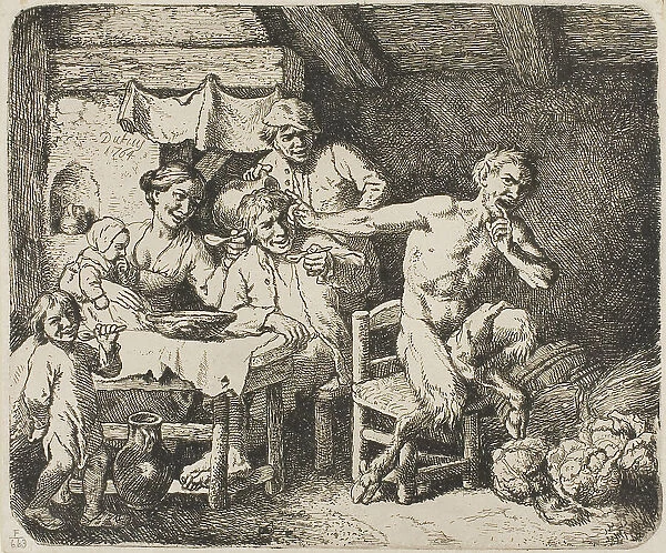 The Satyr in Peasant's House, 1764. Creator: Christian Wilhelm Ernst Dietrich