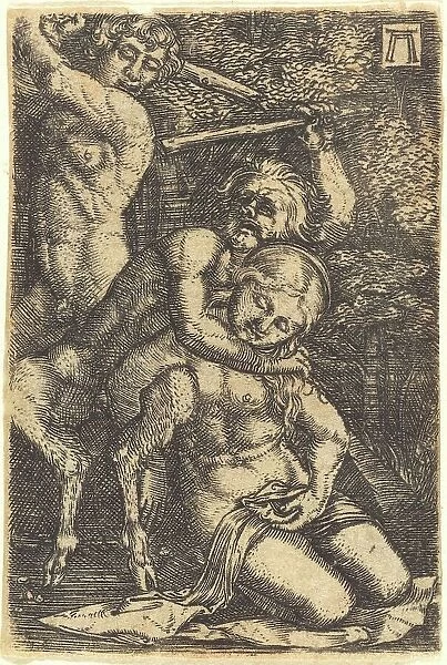 Two Satyrs Fighting about a Nymph, c. 1520 / 1525. Creator: Albrecht Altdorfer