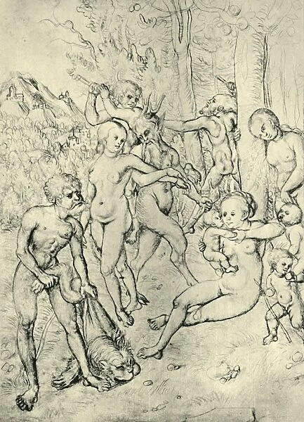 Satyrs and nymphs, 1520-1530, (1943). Creator: Lucas Cranach the Elder