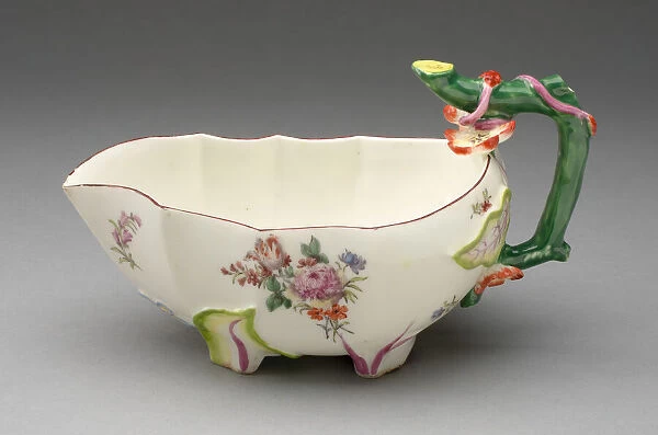 Sauceboat, Chelsea, 1760  /  70. Creator: Chelsea Porcelain Manufactory