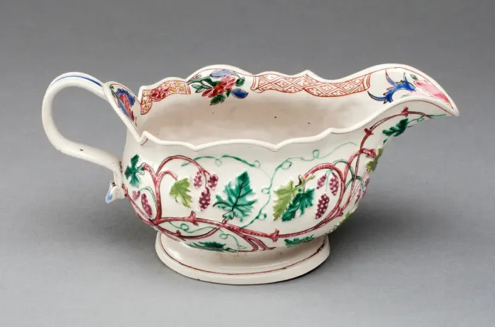 Framed Print : Sauceboat, Staffordshire, c. 1750. Creator: Staffordshire Potteries Framed Print : Sauceboat, Staffordshire, c. 1750. Creator: Staffordshire Potteries