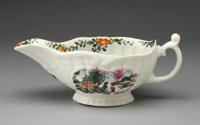 Framed Print : Sauceboat, Worcester, c. 1755. Creator: Royal Worcester Framed Print : Sauceboat, Worcester, c. 1755. Creator: Royal Worcester