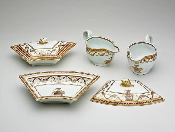 Two Sauceboats and Two Covered Tureens from the 'Washington Memorial Service'