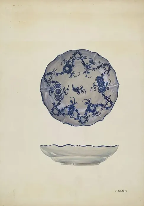 Framed Print : Saucer, 1936. Creator: Irene M. Burge Framed Print : Saucer, 1936. Creator: Irene M. Burge