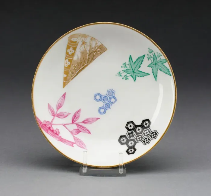 Framed Print : Saucer, Worcester, 1878. Creator: Royal Worcester Framed Print : Saucer, Worcester, 1878. Creator: Royal Worcester