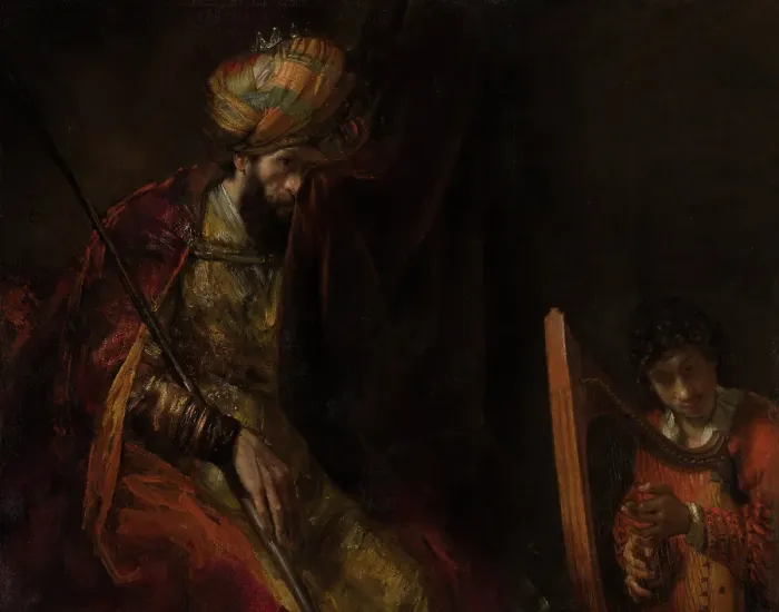 Framed Print : Saul and David, c1650s. Creator: Rembrandt Harmensz van Rijn Framed Print : Saul and David, c1650s. Creator: Rembrandt Harmensz van Rijn