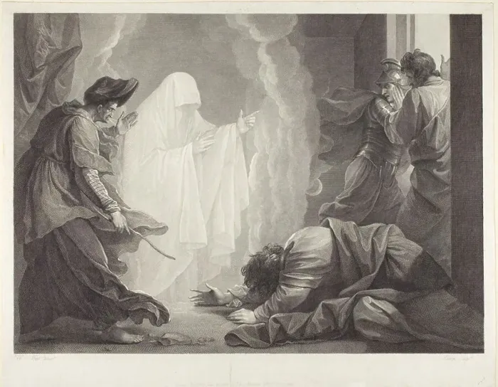 Framed Print : Saul and the Witch of Endor, 1788. Creator: William Sharp Framed Print : Saul and the Witch of Endor, 1788. Creator: William Sharp