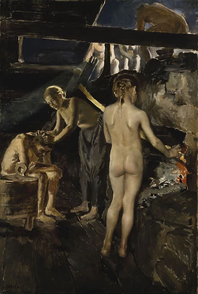 In the Sauna. Artist: Gallen-Kallela, Akseli (1865-1931)