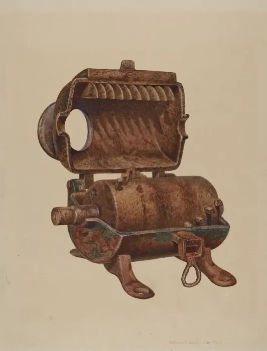 Framed Print : Sausage Grinder, c. 1937. Creator: Edward L Loper Framed Print : Sausage Grinder, c. 1937. Creator: Edward L Loper