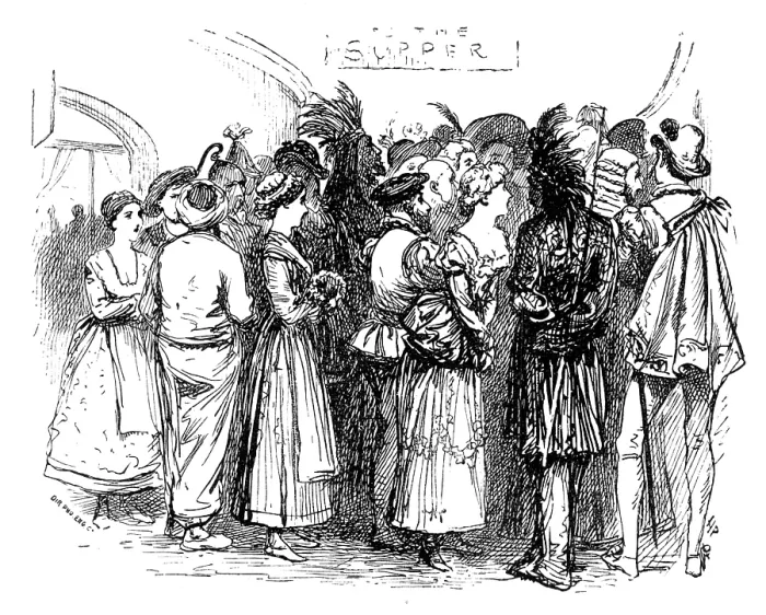 Framed Print : The Savage Club Entertainment, Royal Albert Hall: savages waiting for supper, 1883. Creator: Unknown Framed Print : The Savage Club Entertainment, Royal Albert Hall: savages waiting for supper, 1883. Creator: Unknown