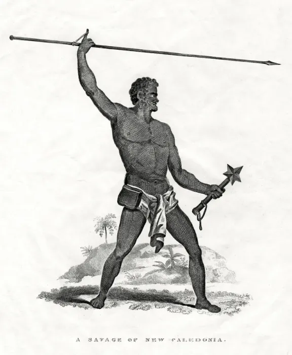Framed Print : A Savage of New Caledonia, southwest Pacific, 19th century Framed Print : A Savage of New Caledonia, southwest Pacific, 19th century
