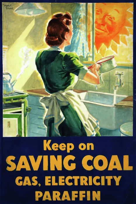 Framed Print : Keep on saving coal, gas, electricity, paraffin, World War II poster, between 1939 and 1946 Framed Print : Keep on saving coal, gas, electricity, paraffin, World War II poster, between 1939 and 1946