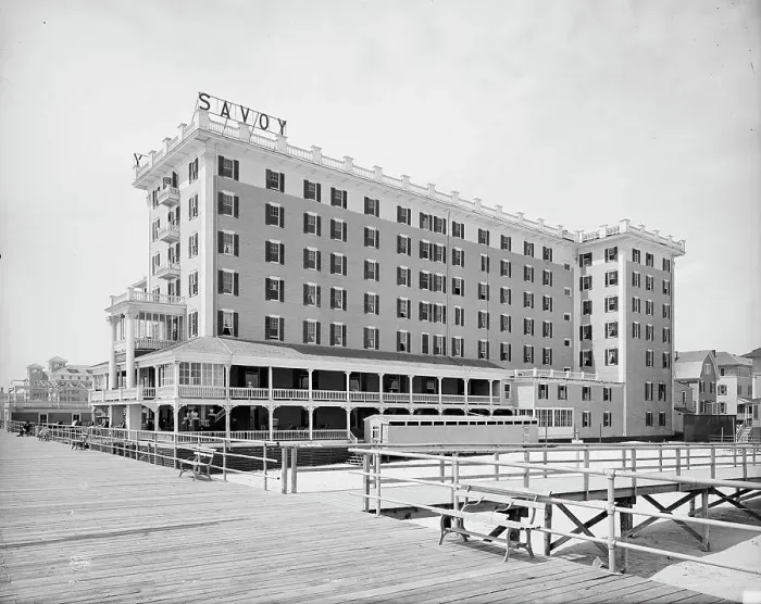 Framed Print : Savoy Hotel, Atlantic City, N.J. between 1900 and 1905. Creator: Unknown Framed Print : Savoy Hotel, Atlantic City, N.J. between 1900 and 1905. Creator: Unknown