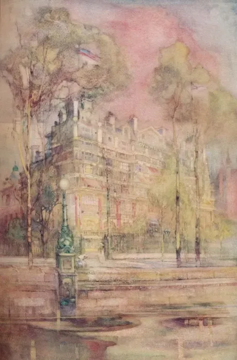 Framed Print : Savoy Hotel, London, c1905 Framed Print : Savoy Hotel, London, c1905