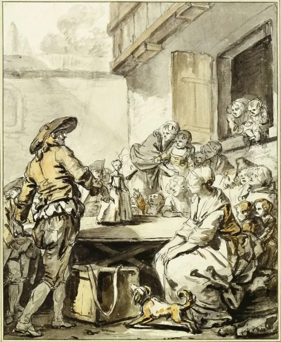Framed Print : Savoyard with a Dancing Doll. Artist: Greuze, Jean-Baptiste (1725-1805) Framed Print : Savoyard with a Dancing Doll. Artist: Greuze, Jean-Baptiste (1725-1805)