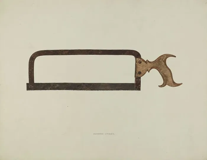 Framed Print : Saw, c. 1938. Creator: Edward Unger Framed Print : Saw, c. 1938. Creator: Edward Unger