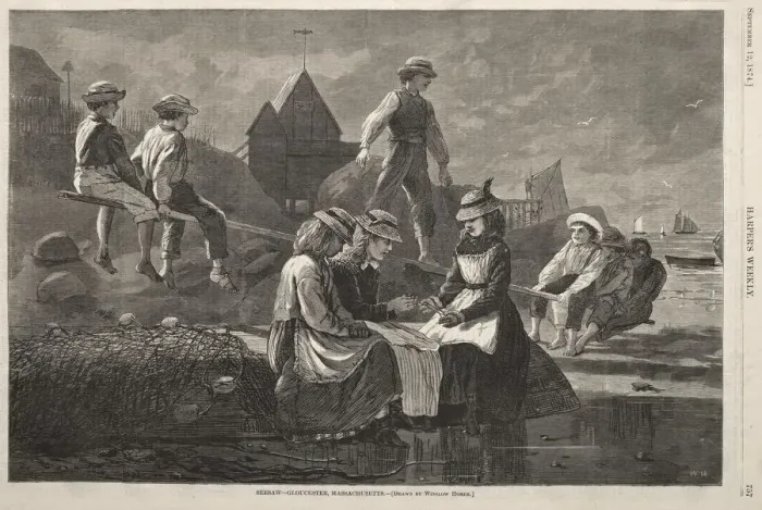 Framed Print : See Saw - Gloucester, Massachusetts, 1874. Creator: Winslow Homer (American, 1836-1910) Framed Print : See Saw - Gloucester, Massachusetts, 1874. Creator: Winslow Homer (American, 1836-1910)
