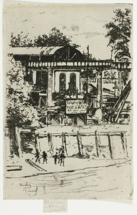 Framed Print : The Saw Mill, Putney, 1888-89. Creator: Theodore Roussel Framed Print : The Saw Mill, Putney, 1888-89. Creator: Theodore Roussel