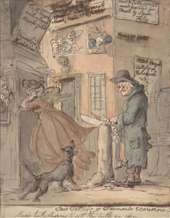 Framed Print : The Saw-Setter, 1780-1827. Creator: Thomas Rowlandson Framed Print : The Saw-Setter, 1780-1827. Creator: Thomas Rowlandson