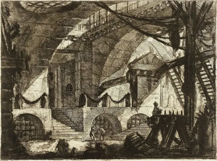 Framed Print : The Sawhorse, 1761. Creator: Giovanni Battista Piranesi Framed Print : The Sawhorse, 1761. Creator: Giovanni Battista Piranesi