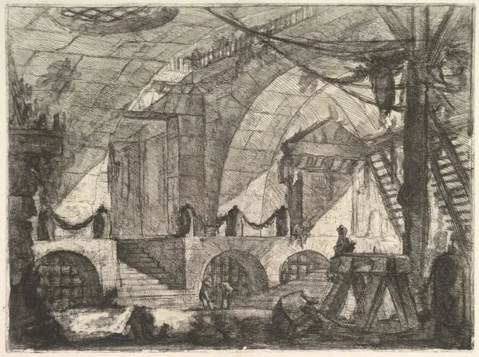 Framed Print : The Sawhorse, from Carceri d invenzione (Imaginary Prisons), ca. 1749-50 Framed Print : The Sawhorse, from Carceri d invenzione (Imaginary Prisons), ca. 1749-50