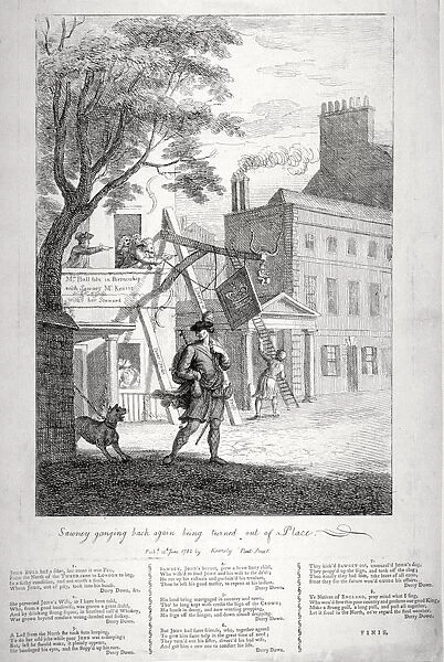 Sawney ganging back again, being turned out of place, 1782. Artist