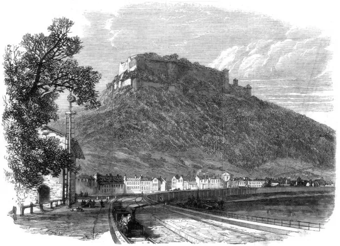 Framed Print : The Saxon fortress of Konigstein, on the River Elbe, near Dresden, Germany, 1866 Framed Print : The Saxon fortress of Konigstein, on the River Elbe, near Dresden, Germany, 1866