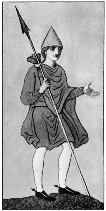 Framed Print : The Saxon mantle, showing method of fastening, (1910) Framed Print : The Saxon mantle, showing method of fastening, (1910)