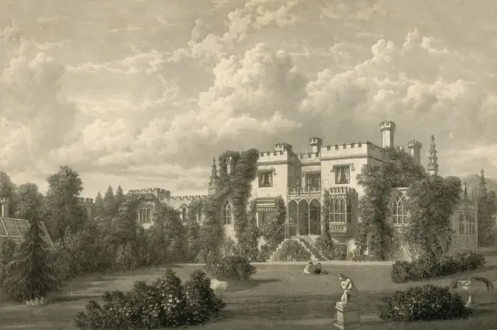 Framed Print : Saxonbury Lodge, 1835. Creator: William Westall Framed Print : Saxonbury Lodge, 1835. Creator: William Westall