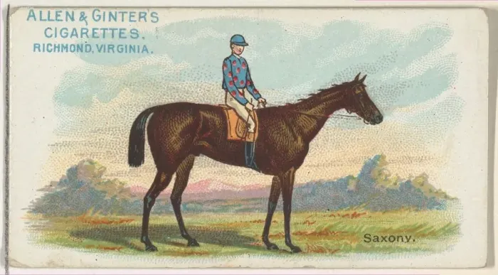 Framed Print : Saxony, from The Worlds Racers series (N32) for Allen & Ginter Cigarettes, 1888 Framed Print : Saxony, from The Worlds Racers series (N32) for Allen & Ginter Cigarettes, 1888
